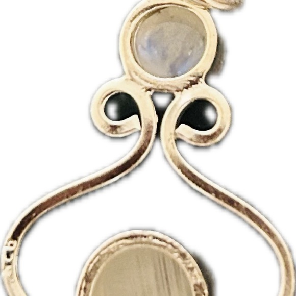 Rainbow Moonstone Gemstone 925 Silver Pendant Handmade Pendant Necklace - Picture 6 of 7